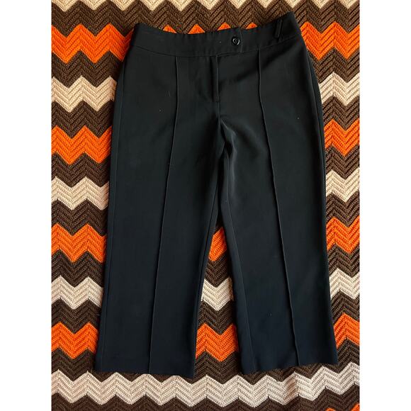 White House Black Market Pants - White House Black Market Womens Black Wide Leg Crop Pant Trouser sz 4